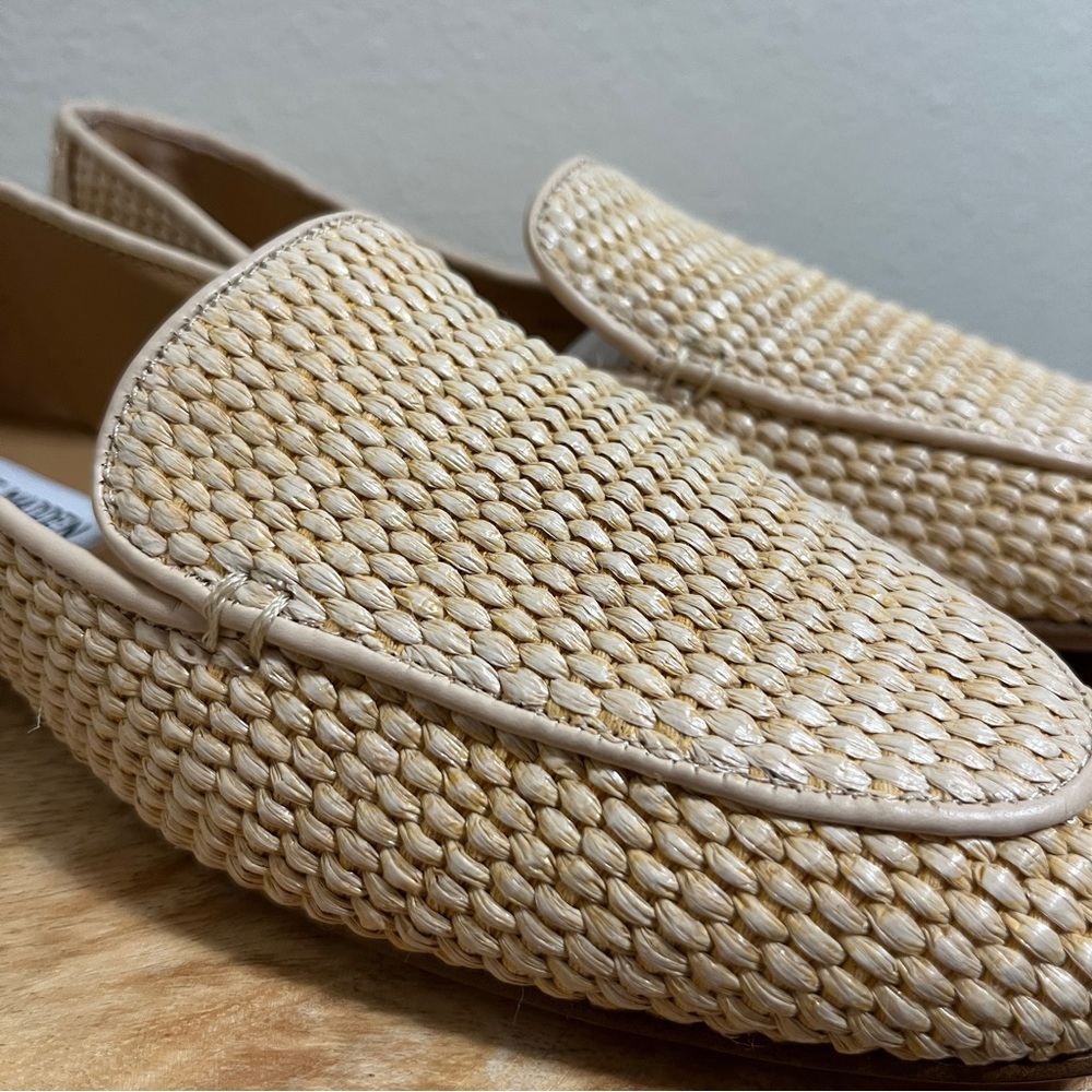 New Steve Madden Women’s Raffia Loafers, Cream, size 7 - Picture 2 of 5